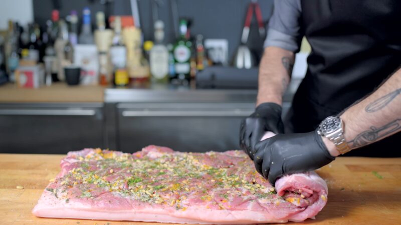 Prepping Porketta